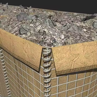 Panier de Gabion soudé par mur de soutènement robuste populaire pour barrière de défense antidéflagrante et boîte de Cage en pierre remplie de roche