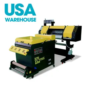 XinFlying A1 DTF-Drucker 60cm 24 Zoll 2 Stück I3200 XP600 Druck köpfe mit Pulvers chüttler Rolle-zu-Rolle-Drucker USA Warehouse