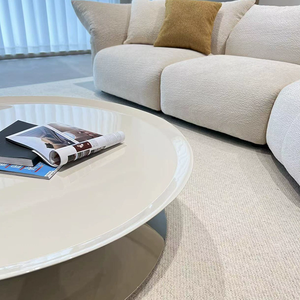 <span class=keywords><strong>Table</strong></span> <span class=keywords><strong>basse</strong></span> en forme de soucoupe volante suspendue en fibre de verre personnalisée, style français, <span class=keywords><strong>table</strong></span> ronde minimaliste pour salon - Product Image 3