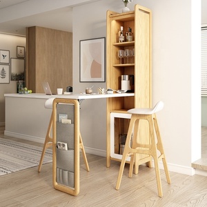 Armario de madera para Bar en casa, mueble de Bar con exhibición plegable de almacenamiento - Product Image 2