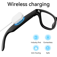 Lunettes audio sans fil avec microphone, assistant IA, lumière haute luminosité, conversation et traduction simultanée, lunettes intelligentes