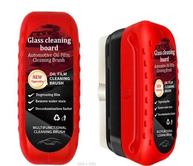 Windshield Cleaner Tool Car Glass Oil Film Cleaner With Reusable Foam Sprayer Versatile Effective Glass Cleaning Brush Set