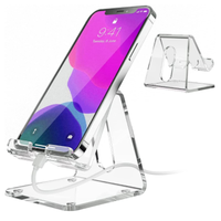 Vente au détail de haute qualité clair acrylique cellule support Mobile support téléphone numérique produit présentoir support