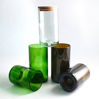 FENGJUN Contenant à bougie en verre transparent vert armée 11oz & 15oz avec couvercle Écologique Résistant à la chaleur pour la décoration de Noël à la maison