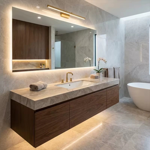 Piano d'appoggio in quarzite Taj Mahal di lusso, moderno lavabo in pietra <span class=keywords><strong>per</strong></span> bagno, <span class=keywords><strong>per</strong></span> arredamento casa e bagno - Product Image 3