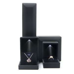 Plastic Jewelry Box Golden with <b>Led</b> Light Jewelry Spray Paint Box <b>Led</b> Custom Color Jewelry Box <b>Led</b> - Product Image 4