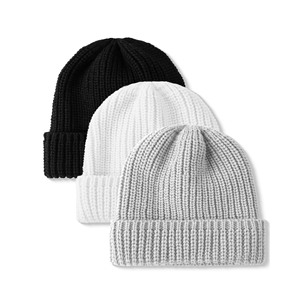 Chapeau en laine solide chaud d'hiver et d'automne personnalisé, bonnet brodé pour hommes et femmes - Product Image 1