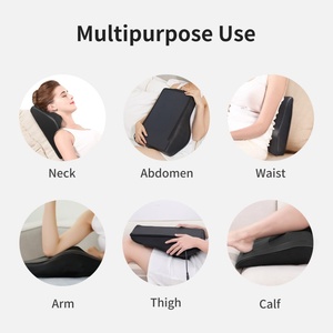 3D Kneading Back Massage Pad Vibrator Car Seat Shiatsu <b>Neck</b> Massager With Heat for Waist <b>Cushion</b> - Product Image 6