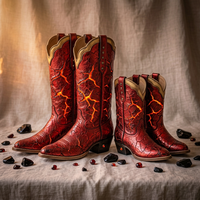 Bottes de cowboy en cuir, bottes de chasse d'extérieur, bottes mi-mollet brodées, bottes de cowgirl, chaussures marine, chaussures plates, bottes hautes, chaussures formelles de marque