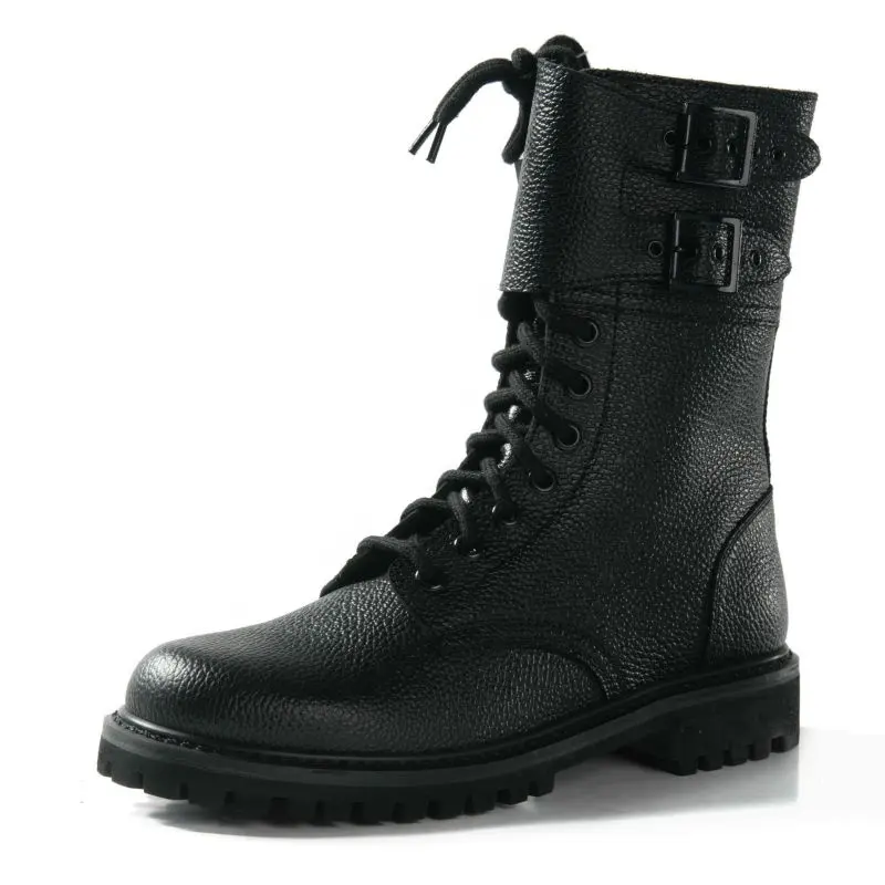 Full Grain Leather Boot Men Black Color
