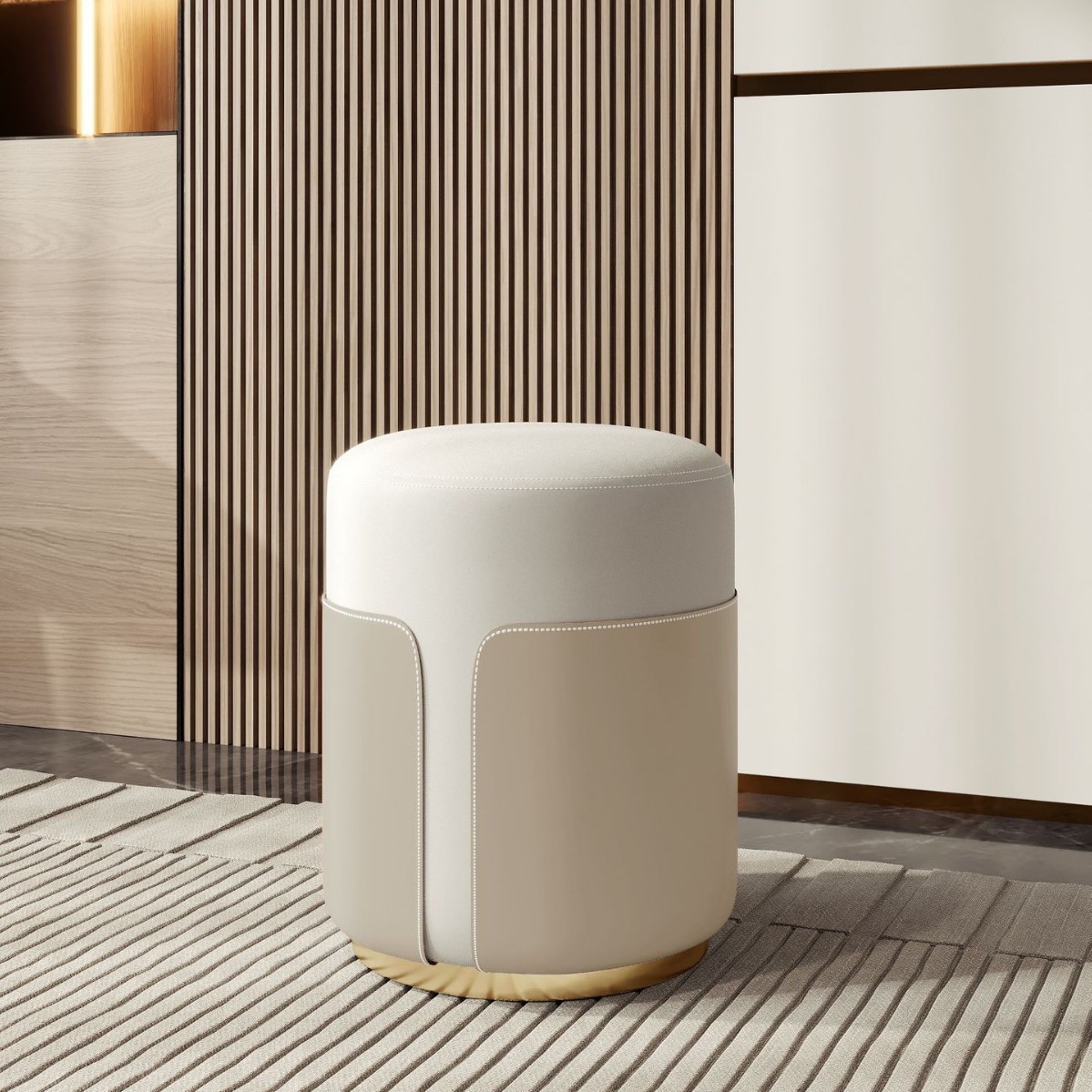 B1# Base en acier inoxydable couleur champagne blanc
