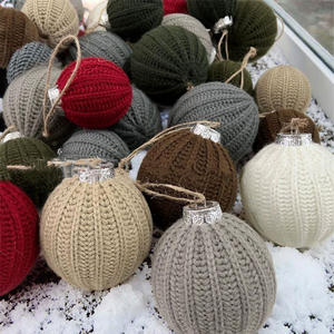 Elegante Colgante de Bola de <span class=keywords><strong>Navidad</strong></span> Tejida <span class=keywords><strong>a</strong></span> Mano para Decoración de Habitación Adorno de Ganchillo para Árbol de <span class=keywords><strong>Navidad</strong></span> - Product Image 3