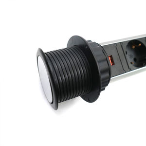 Prise électrique escamotable Jia Xin Hardware avec 3 prises, 1 USB-A, 1 USB-C, câble de 1,8 m, prise électrique 220 V pour ordinateur de bureau - Product Image 5