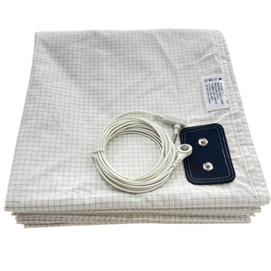 10% Silver Fiber and 90% Organic Cotton <strong>Grounding</strong> Flat <strong>Sheets</strong> Plaid Style Earthing Bed <strong>Sheet</strong> Bedding for Healthy Sleep at Home - Product Image 1