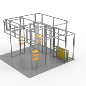 Stand d'exposition en <span class=keywords><strong>tube</strong></span> d'aluminium 5x5 personnalisé pour l'affichage publicitaire lors d'expositions Shell Scheme Booth Construction - Product Image 1