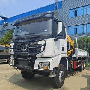 รถบรรทุกติดเครน Shacman 6x4 ขนาด 12 ตัน รถเครนบรรทุกสินค้าพร้อมเครนพับได้แบบ Knuckle Boom มีขาย - Product Image 2
