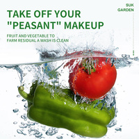 Sukgarden 1.28kg de savon liquide à vaisselle multi-usages pour fruits et légumes Nettoyant de cuisine pour peaux sensibles