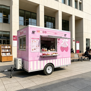 Remorque alimentaire robuste avec fenêtre de service et comptoir pour la préparation de soufflés et de crêpes, idéale pour le campus de Sydney - Product Image 1