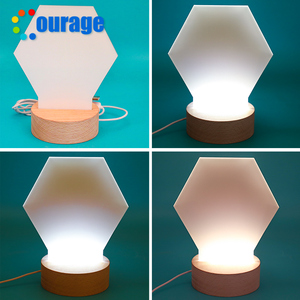 Mới nhất thăng hoa Led Acrylic khung ảnh Khoảng Trống Gỗ cơ sở Acrylic hình ảnh khung đèn tùy chỉnh in ấn - Product Image 5