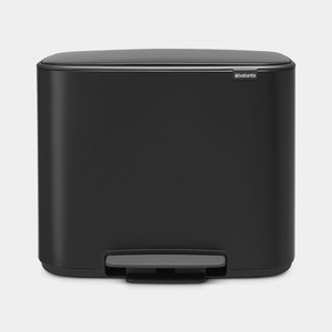 Cestino per Rifiuti Brabantia 11 L con Pedale Nero Opaco - Product Image 1