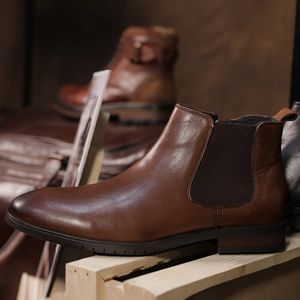 Bottes en cuir de haute qualité pour hommes, usage quotidien, élégantes, confortables, durables, chaussures décontractées de mode pour l'extérieur - Product Image 6