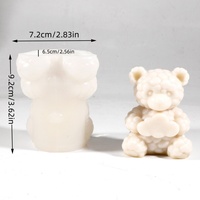 Nouveau moule en silicone 2026 pour bougie d'aromathérapie Ours Nuage, forme d'ours de dessin animé créatif, approvisionnement exclusif transfrontalier, emballage individuel OPP