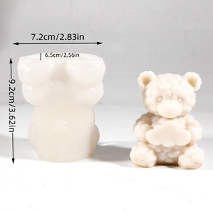 Nouveau moule en silicone 2026 pour bougie d'aromathérapie Ours Nuage, forme d'ours de dessin animé créatif, approvisionnement exclusif transfrontalier, emballage individuel OPP - Product Image 4