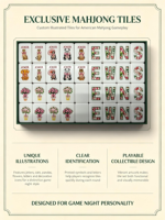 Neues Wildtier-Design 160-teiliges Luxus-Mahjong-Set mit Gravur, Acryl, Jadegrün-Stil, amerikanisch, faltbar, für Wasserspiele