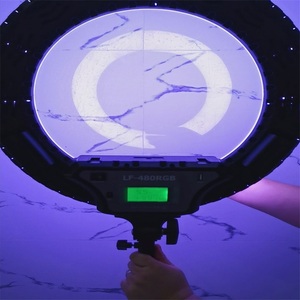 Luce ad Anello LED LF-R480RGB Dimmerabile 50W 448PCS 2700-9900K per Fotografia e Trucco con Supporto da Tavolo - Product Image 4