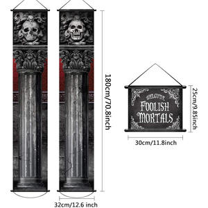 Bannière de fête illuminée en tissu suspendu, personnalisable, pour Halloween 2025, vente en gros transfrontalière - Product Image 1