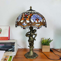 Lampes de table colorées américaines, sculpture en métal artistique, statue, lanterne, lampe de table décorative pour salon, motif artistique