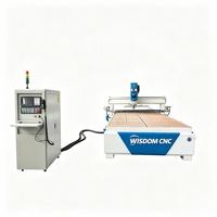 Machine de fraisage et de rainurage CNC à haute rigidité WS-2060 Wisdom CNC ATC avec changeur d'outils automatique et servomoteur, pour ACP et ACM