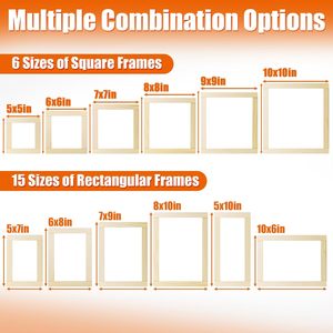 Set di 24 Barre Telaio in Legno per Tela, 12 Set da 6 Misure Diverse, con 60 Punti da Fissaggio e Kit per Telaio da Ricamo a Punto Croce con Ago Rimuovi-Punti - Product Image 4