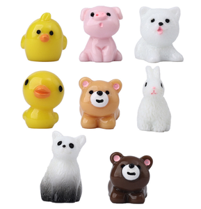 Miniatures d'animaux en résine en gros, <span class=keywords><strong>1</strong></span>-2 cm, figurines 3D miniatures d'ours, cochon, lapin, chat pour détaillants, boutiques de cadeaux, bricolage, artisanat, décoration de jardin - Product Image 1