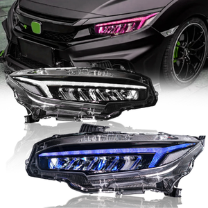 Fari LED Dinamici Stile Ala di Drago <span class=keywords><strong>RGB</strong></span> per Honda Civic 10a Generazione 2016-2021, Luci Anteriori con Indicatori di Direzione Dinamici - Product Image 2