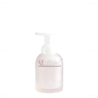 Flacon de savon pour les mains en verre dépoli à large ouverture personnalisé, transparent, noir mat, 250 ml, 350 ml, avec distributeur de mousse et manchon en silicone