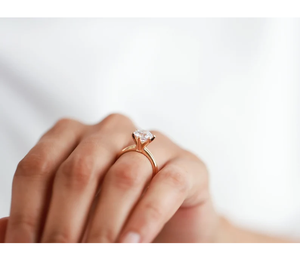 Anillo de compromiso con diamante de laboratorio certificado por IGI de 2 quilates, corte redondo, color E, claridad VS, diseño solitario clásico, anillo creado en laboratorio para mujer. - Product Image 4