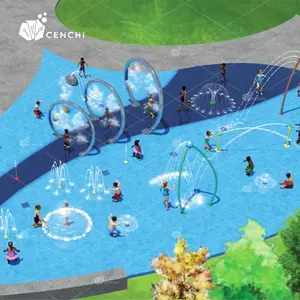 Cenchi kommerziellen Outdoor-Hotel Resort Aqua Spielplatz Spray Spiel Splash Pad Pool Wasserpark Rutschen zum Verkauf Unterhaltung