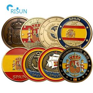 Monedas Conmemorativas Personalizadas con la Bandera Española, Recuerdos de las Fuerzas Veteranas, Medallón Personalizado, Moneda de Desafío de España - Product Image 1