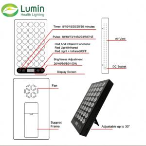 Appareil de <span class=keywords><strong>luminothérapie</strong></span> infrarouge LED 200W 660nm/850nm, <span class=keywords><strong>lampe</strong></span> de traitement médical infrarouge à domicile, portable, commande tactile, garantie 1 an - Product Image 3