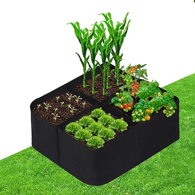 Sac à plantes en feutre de meilleure qualité, rectangle non tissé, sac de culture carré en tissu feutre de jardin pour lit surélevé à la tomate de 10 20 30 gallons