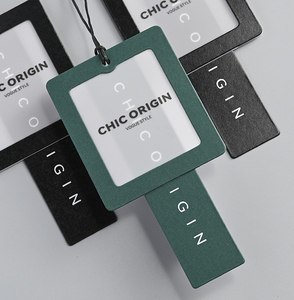 Tay đen tag tùy chỉnh quần áo treo tag nhãn giấy hangtags in nhãn nhãn tùy chỉnh cho quần áo thương hiệu Cmyk tag - Product Image 3