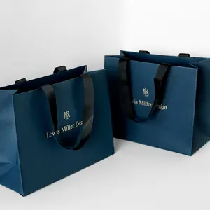 Custom LOW MOQ Private Brand Logo Luxury Paper Shopping Gift Bag Paperbag For Clothing