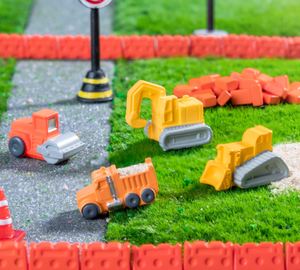 <span class=keywords><strong>Dessin</strong></span> <span class=keywords><strong>animé</strong></span> résine modèle de voiture 3D trafic bétonnière camion à benne basculante <span class=keywords><strong>Bulldozer</strong></span> machines d'excavation rouleau barrage routier brique bouche d'incendie - Product Image 2