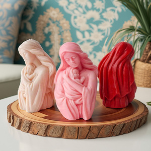 <span class=keywords><strong>Molde</strong></span> de <span class=keywords><strong>silicona</strong></span> para velas con escultura 3D de la Virgen María, regalo del Día de la Madre directo de fábrica, para velas con forma de bebé. - Product Image 6