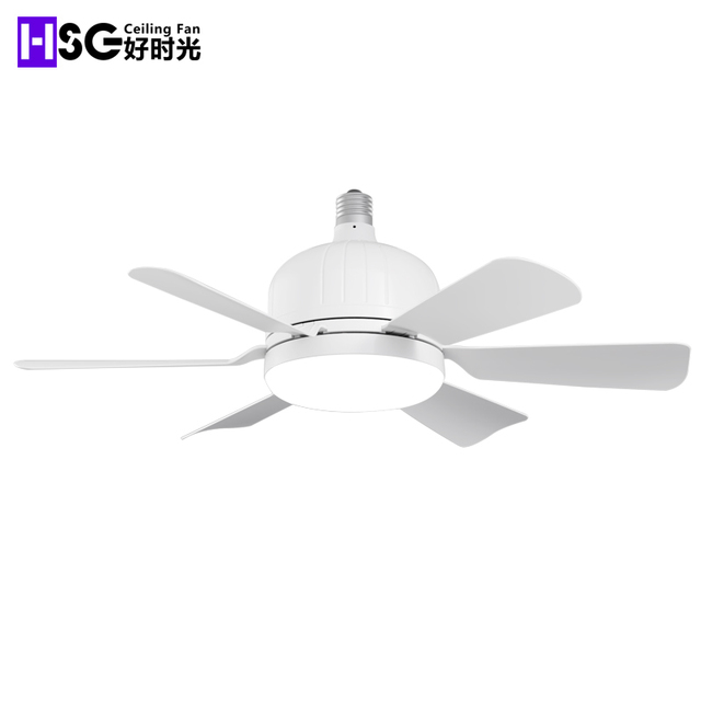 HSG Model 695B ABS Blades Wireless Small Ceiling Fan Socket Ceiling Fan