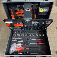 Juego de Herramientas de Reparación Automotriz para el Hogar, 266 Piezas, Juego de Llaves de Tubo Métricas, Acero al Carbono de Alta Calidad, Estuche Portátil