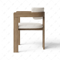 Sageliving Ensemble de table à manger scandinave minimaliste avec 6 chaises en tissu en bois de hêtre massif pour salle à manger maison