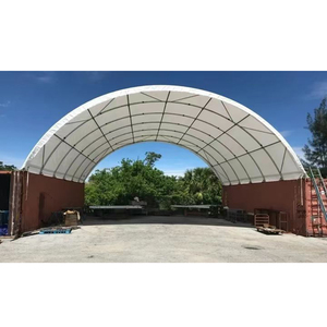 Dômes préfabriqués d'extérieur pour conteneurs, abris à toit en pente, tentes à membrane PVC, auvents arqués, abris en dôme pour conteneurs - Product Image 4