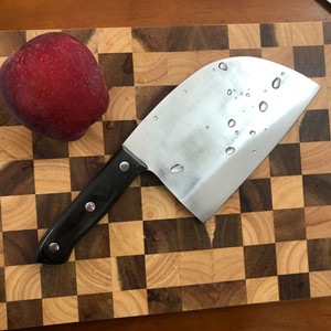 Couteau de cuisine forgé à la main en acier 5cr15mov de 7 pouces, hachoir de chef serbe pour le filetage, la découpe, le <span class=keywords><strong>boucher</strong></span> large avec manche en bois - Product Image 4